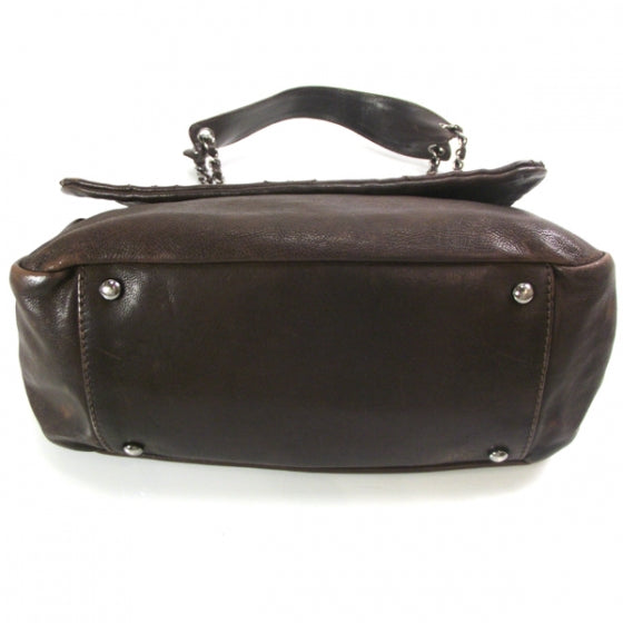 Chanel Leather Diamond Stitch Flap Brown 4 of 12