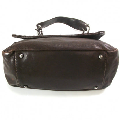 Chanel Leather Diamond Stitch Flap Brown 4 of 12
