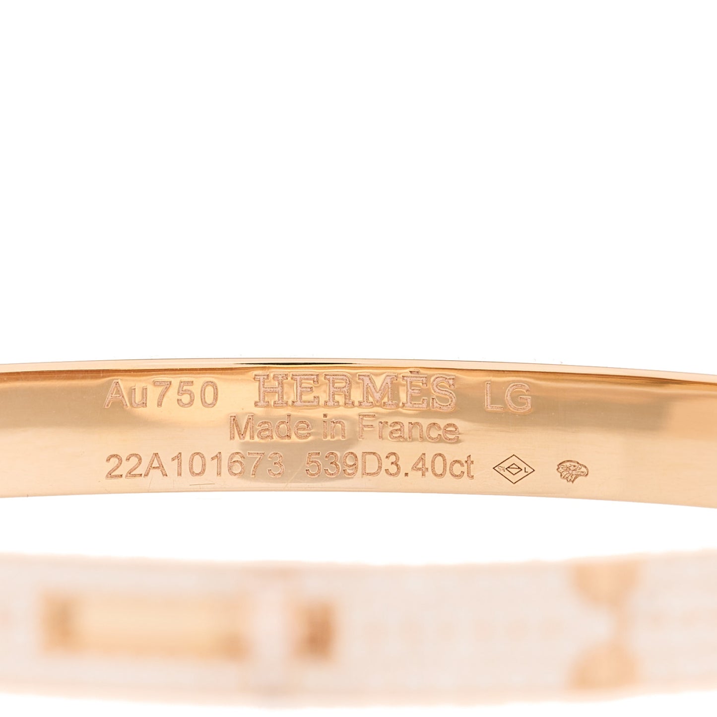 18K Rose Gold Diamond PM Kelly Full Pave Bracelet LG