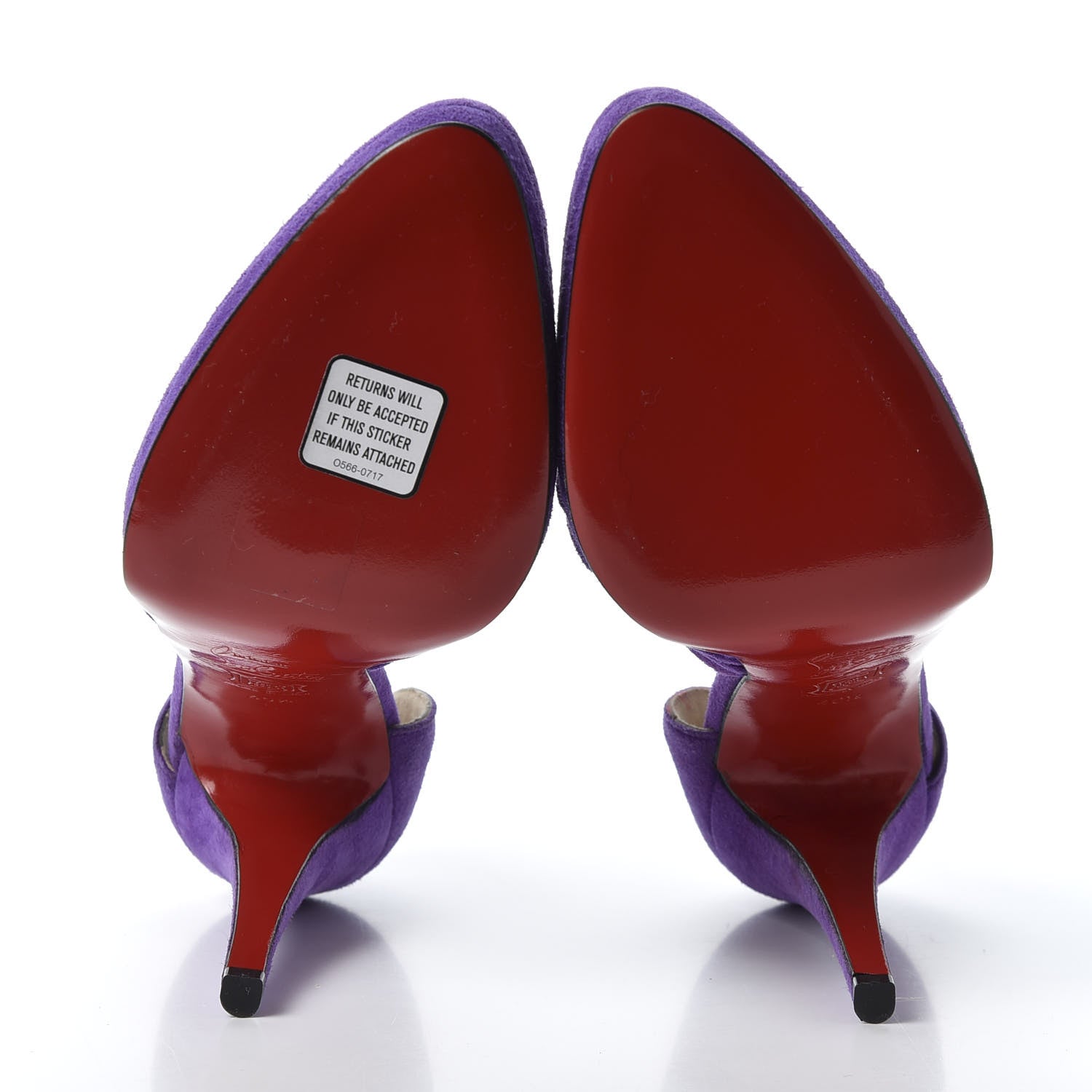 Christian Louboutin Suede Drapiday 120 Pumps 40.5 Violet 5 of 10