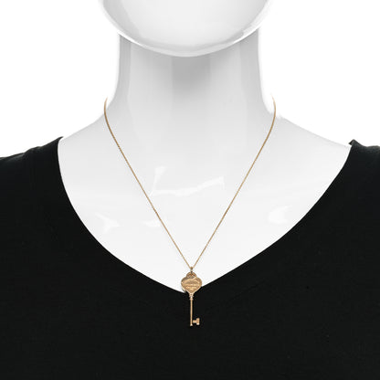 Tiffany 18K Rose Gold Return To Tiffany Heart Key Pendant Necklace 2 of 6