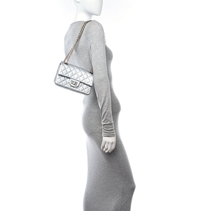 Chanel Metallic Grained Calfskin Quilted 2.55 Reissue Mini Flap Silver 2 of 10