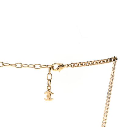 Chanel Metal Crystal CC Boy Pendant Long Necklace Gold 6 of 7