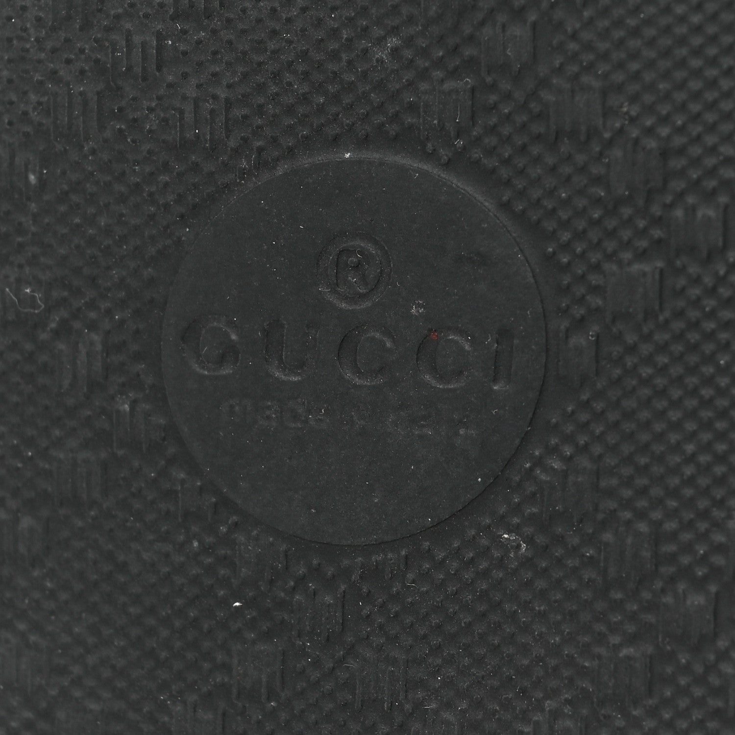 Gucci Rubber GG Monogram Perforated Womens Slide Sandals 38 Black 6 of 6
