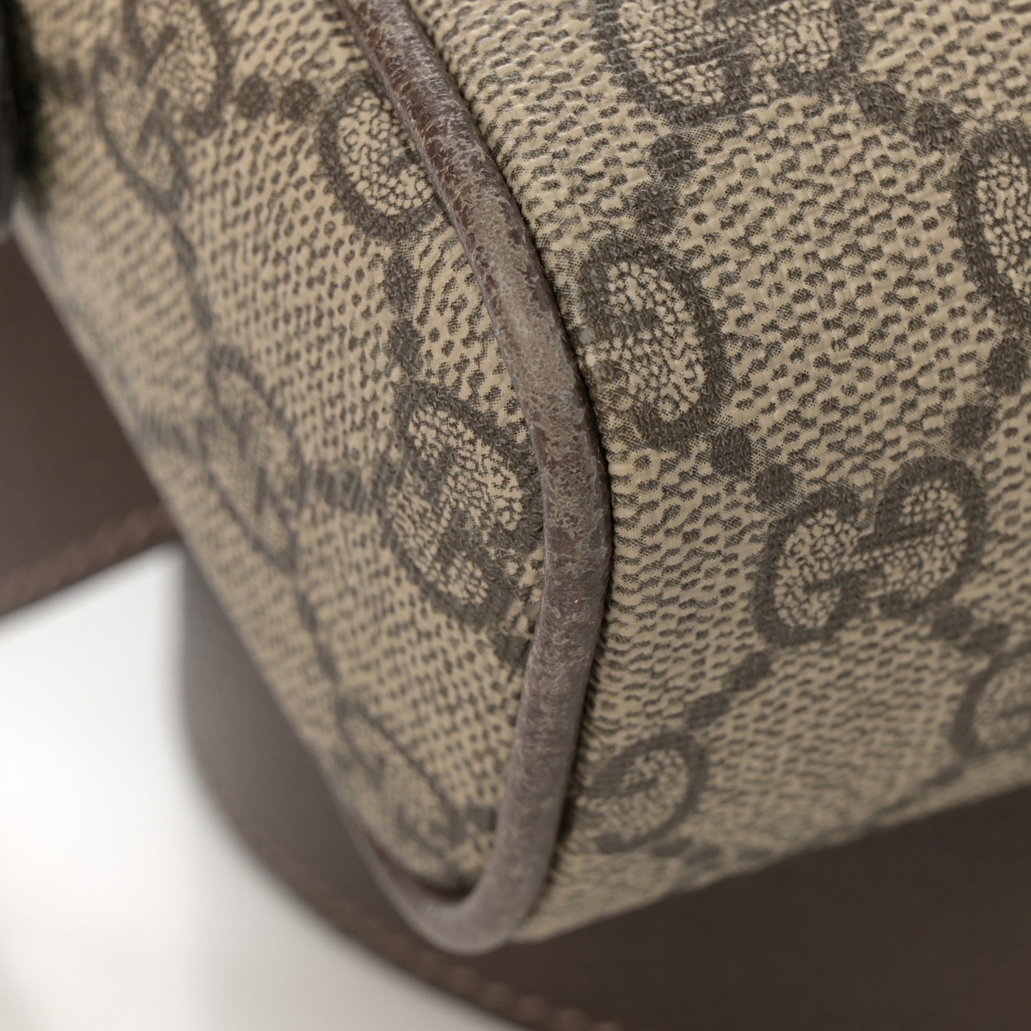 GG Supreme Monogram Web Small Ophidia Belt Bag 85 34 Dark Brown
