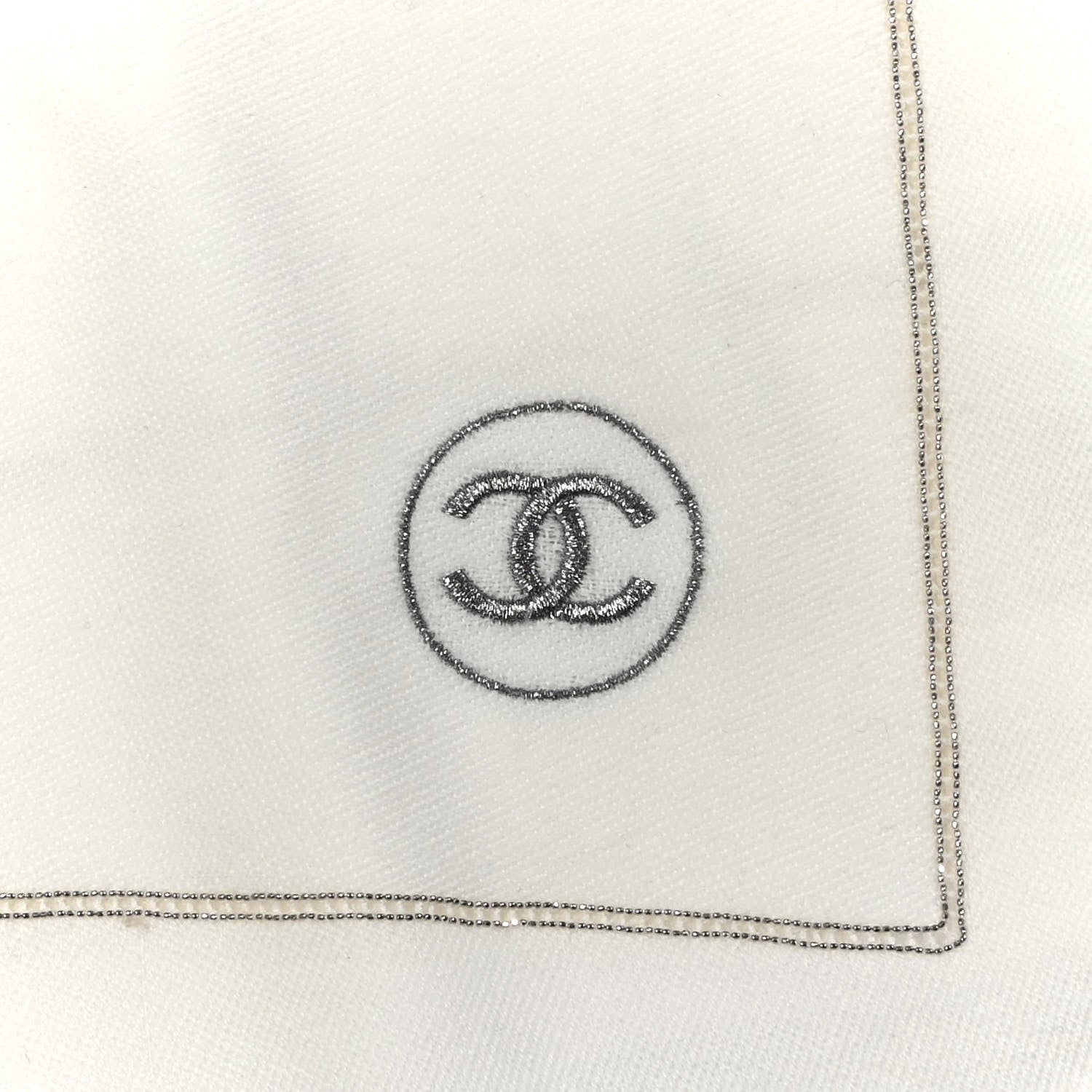 Chanel Wool CC Scarf Beige 4 of 5