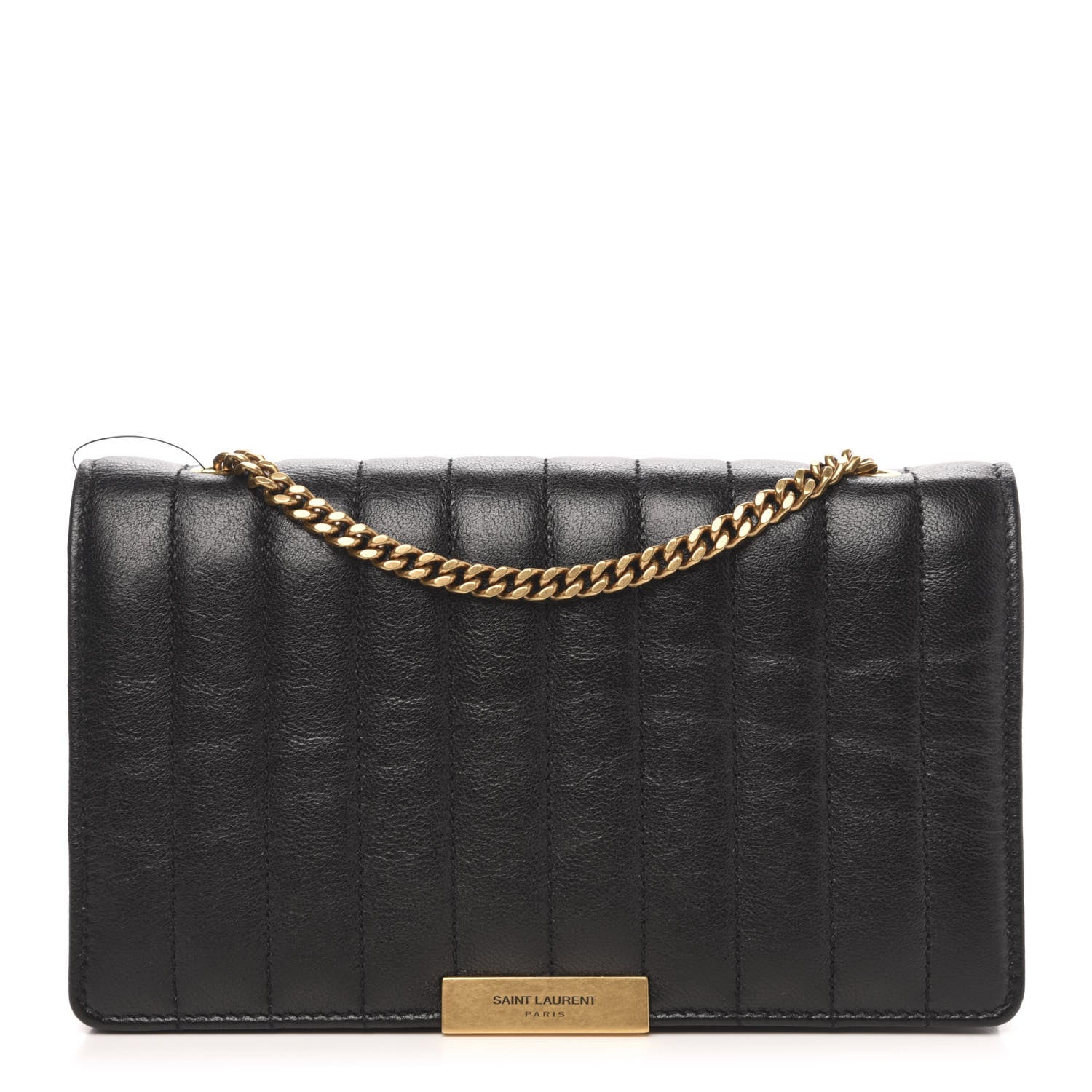 Saint Laurent Lambskin Matelasse Amalia Chain Shoulder Bag Black 1 of 9