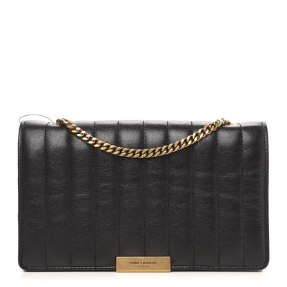 Saint Laurent Lambskin Matelasse Amalia Chain Shoulder Bag Black 1 of 9