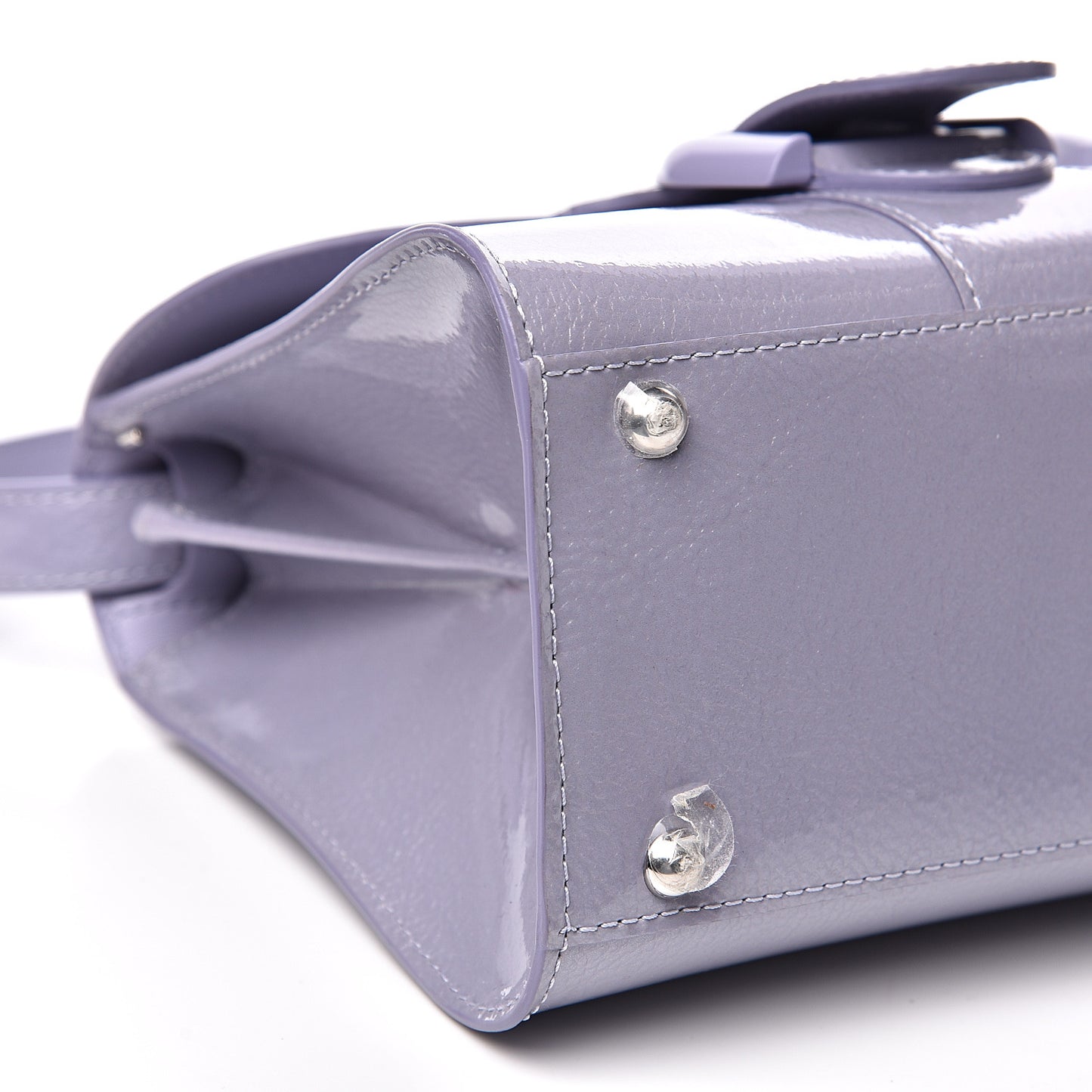 Patent Grained Calfskin Mini Brillant Satchel Light Purple