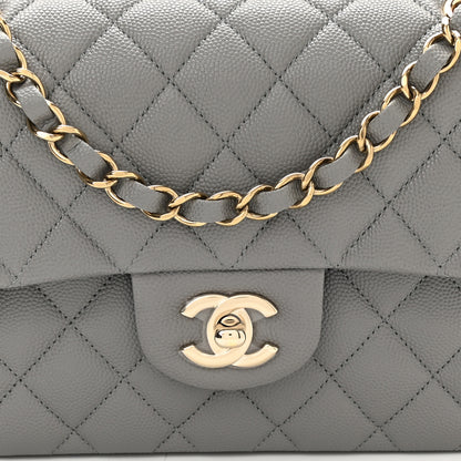 Chanel Caviar Quilted Small Double Flap Grey 8 of 11