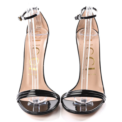 Gucci Patent Crystal Sandals 39 Black 3 of 8