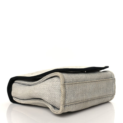 Chanel Woven Straw Raffia Small Deauville Messenger Grey 4 of 11