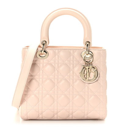 Christian Dior Lambskin Cannage Medium Lady Dior Light Pink 1 of 9