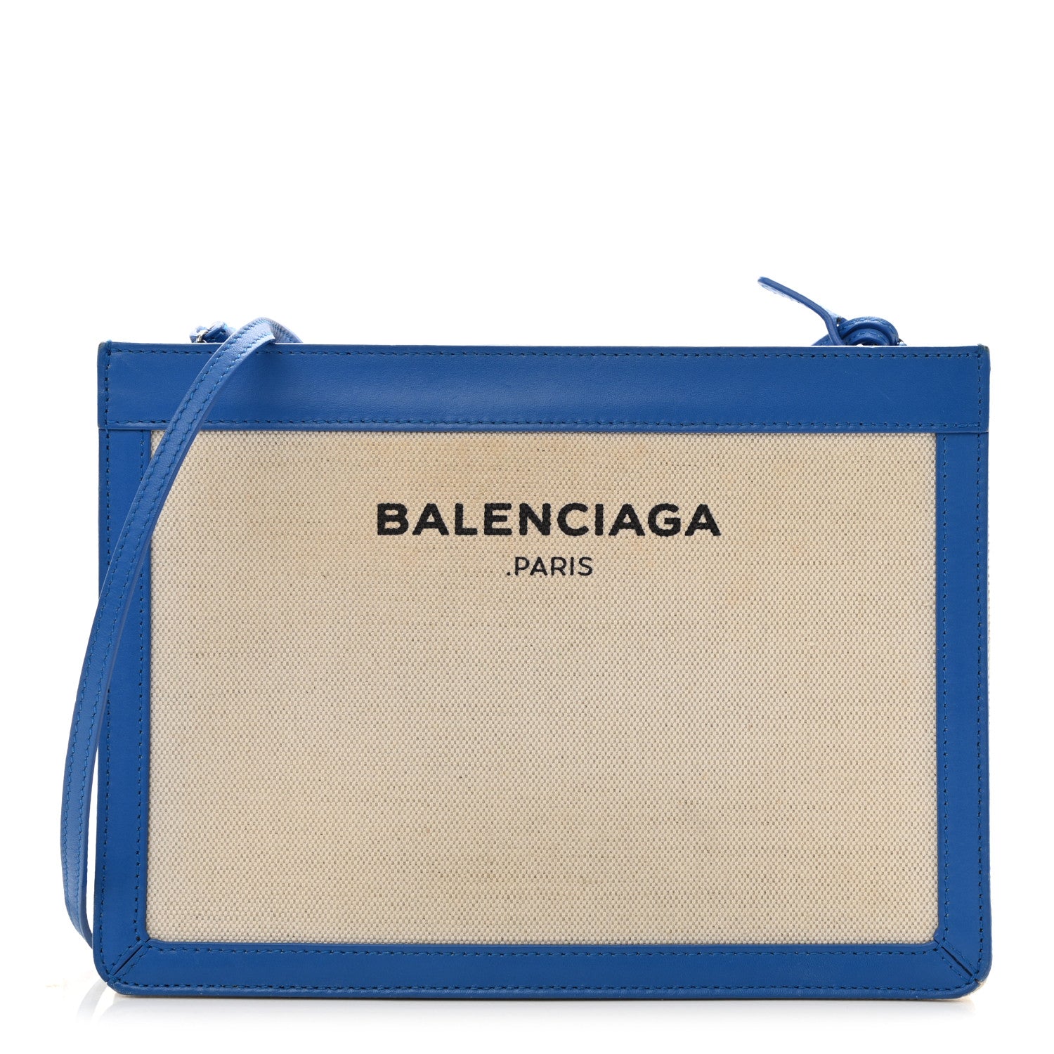Balenciaga Cotton Canvas Pochette Crossbody Bag Bleu Pacifique 1 of 11