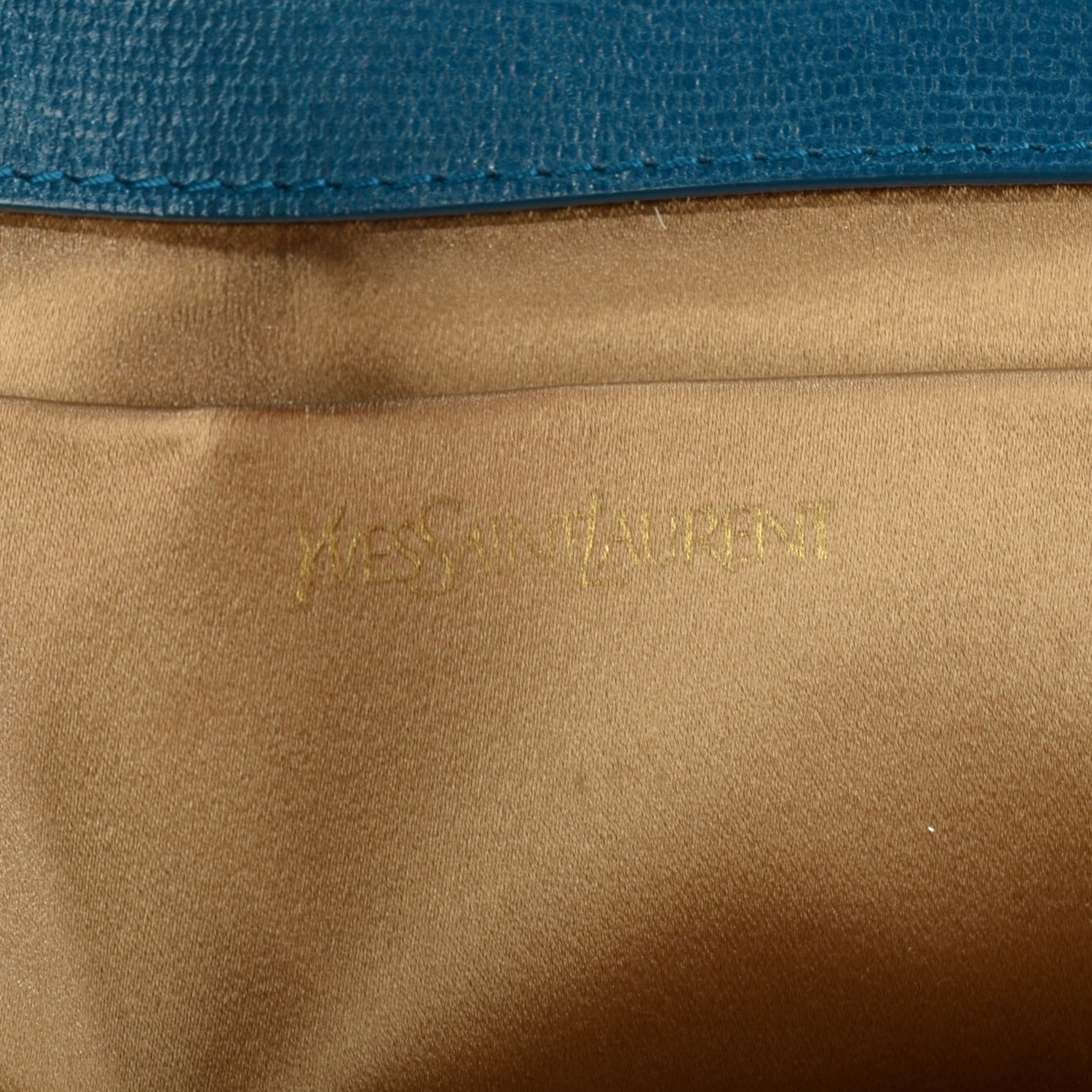 Saint Laurent Saffiano Classic Y Ligne Clutch Blue 6 of 8