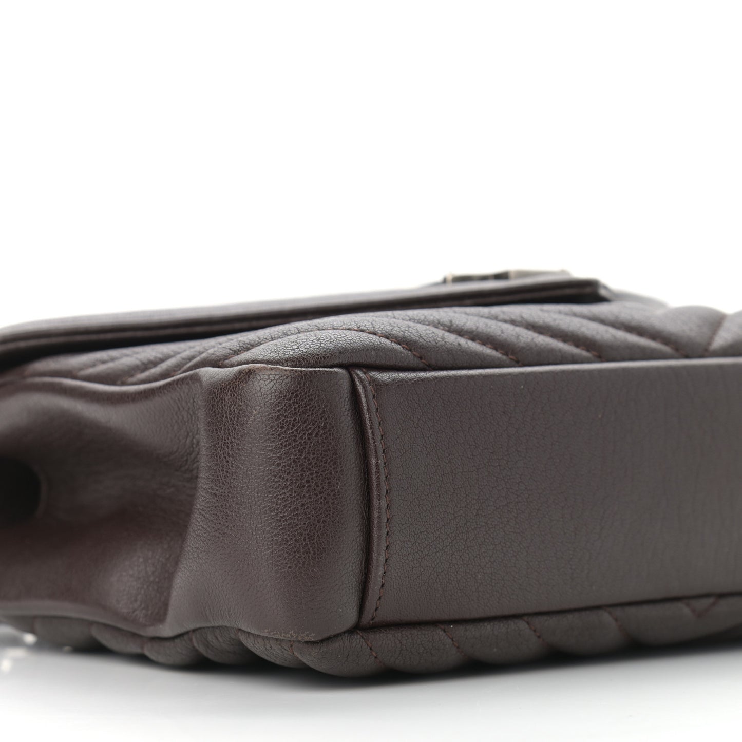 Calfskin Matelasse Chevron Monogram Medium College Bag Faggio