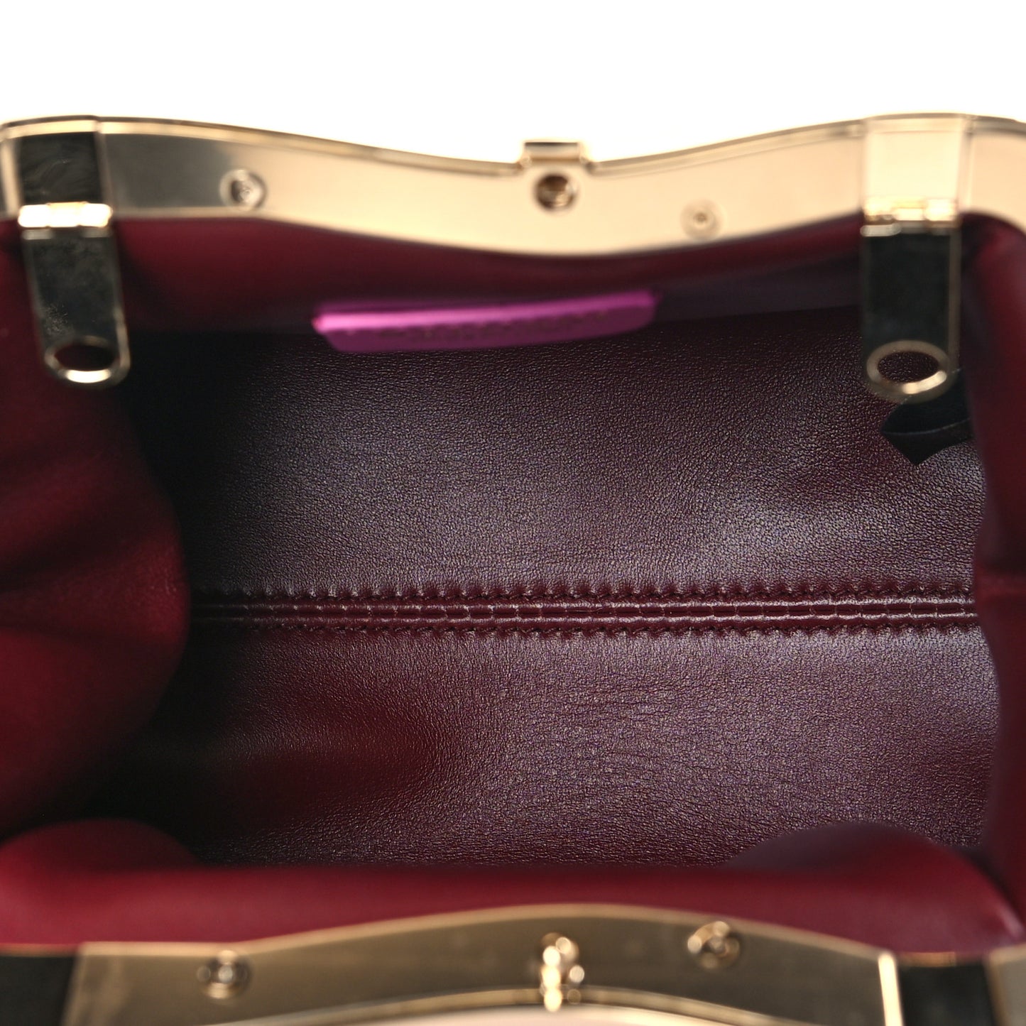 Nappa Serpentine Clutch With Strap Pink