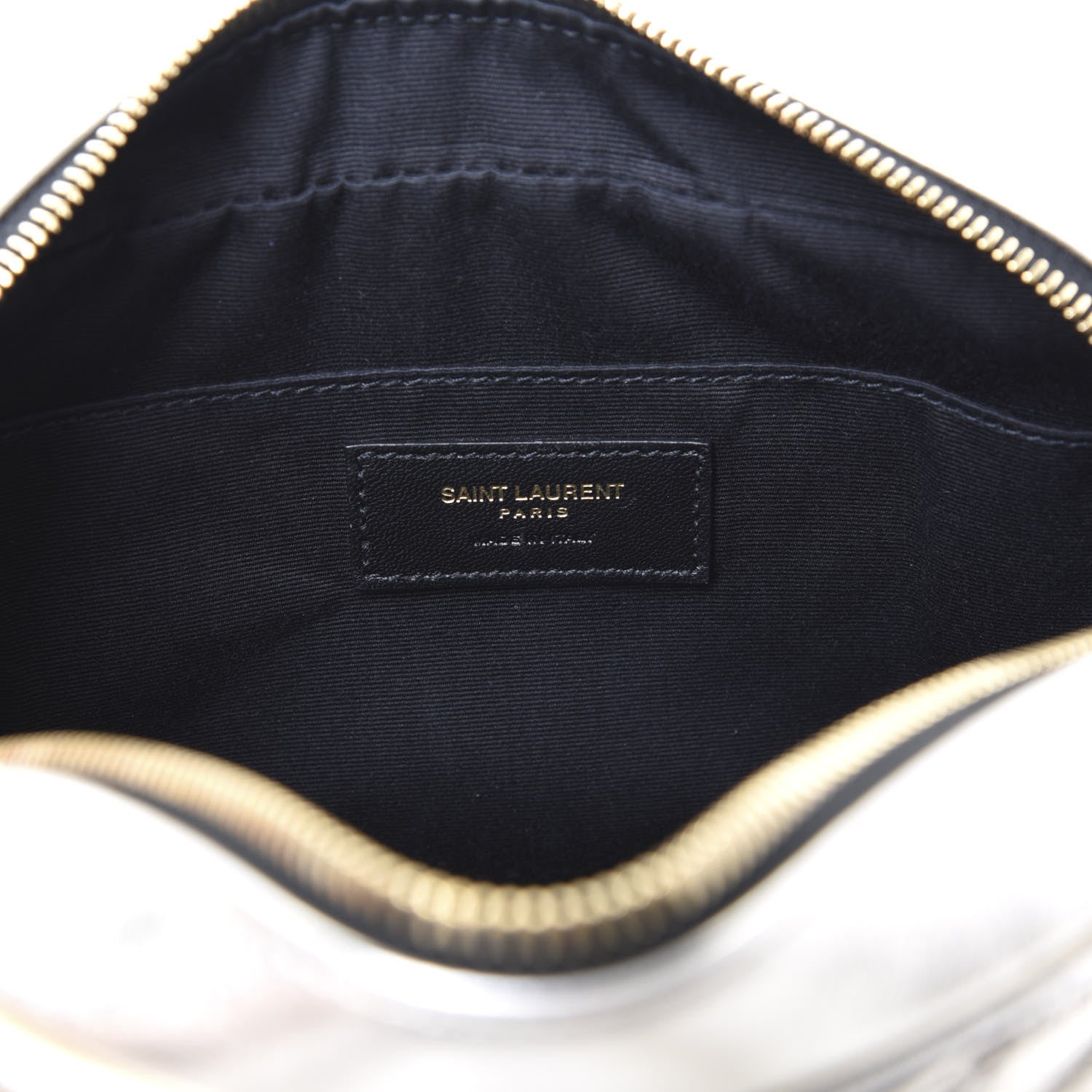 Saint Laurent Metallic Calfskin Matelasse Monogram Lou Camera Bag Platino 7 of 8
