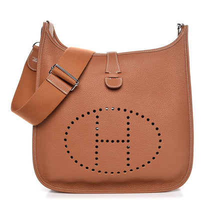 Hermes Taurillon Clemence Evelyne III GM Gold 1 of 7
