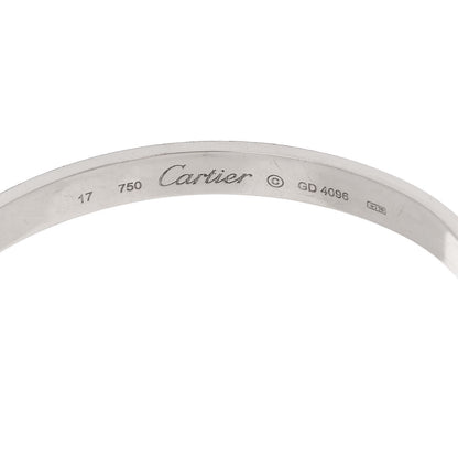 Cartier 18K White Gold LOVE Bracelet 17 6 of 8