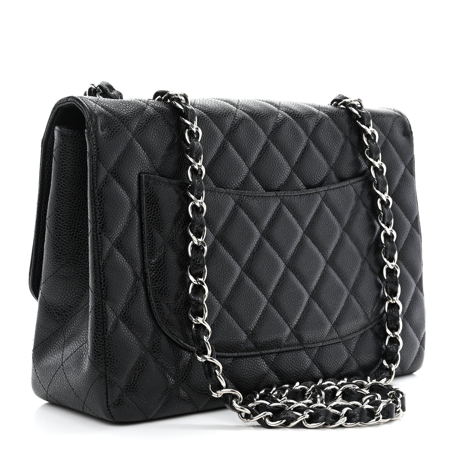 Caviar Quilted Jumbo Single Flap Black