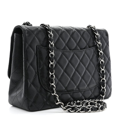 Chanel Caviar Quilted Jumbo Single Flap Black 4 of 11