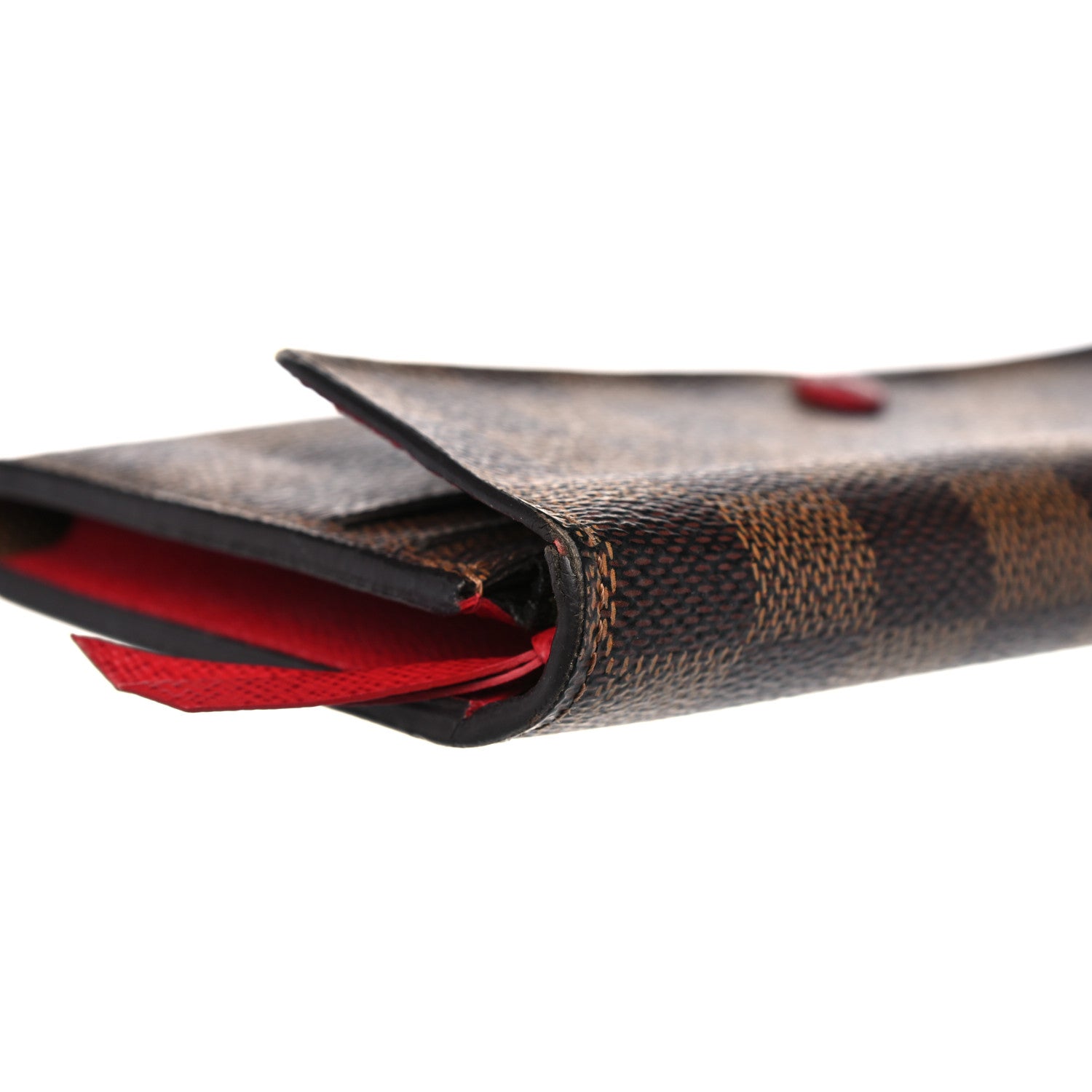 Louis Vuitton Damier Ebene Emilie Wallet Red 7 of 12