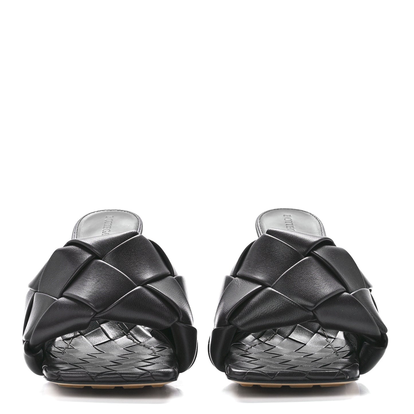 Nappa Maxi Intrecciato Lido Mule Sandals 35 Fondant