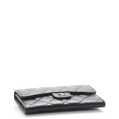 Chanel Lambskin Quilted Small Flap Wallet Black 4 of 9