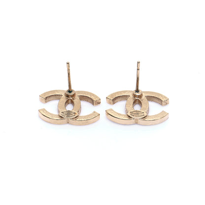 Chanel Crystal CC Earrings Gold 4 of 6