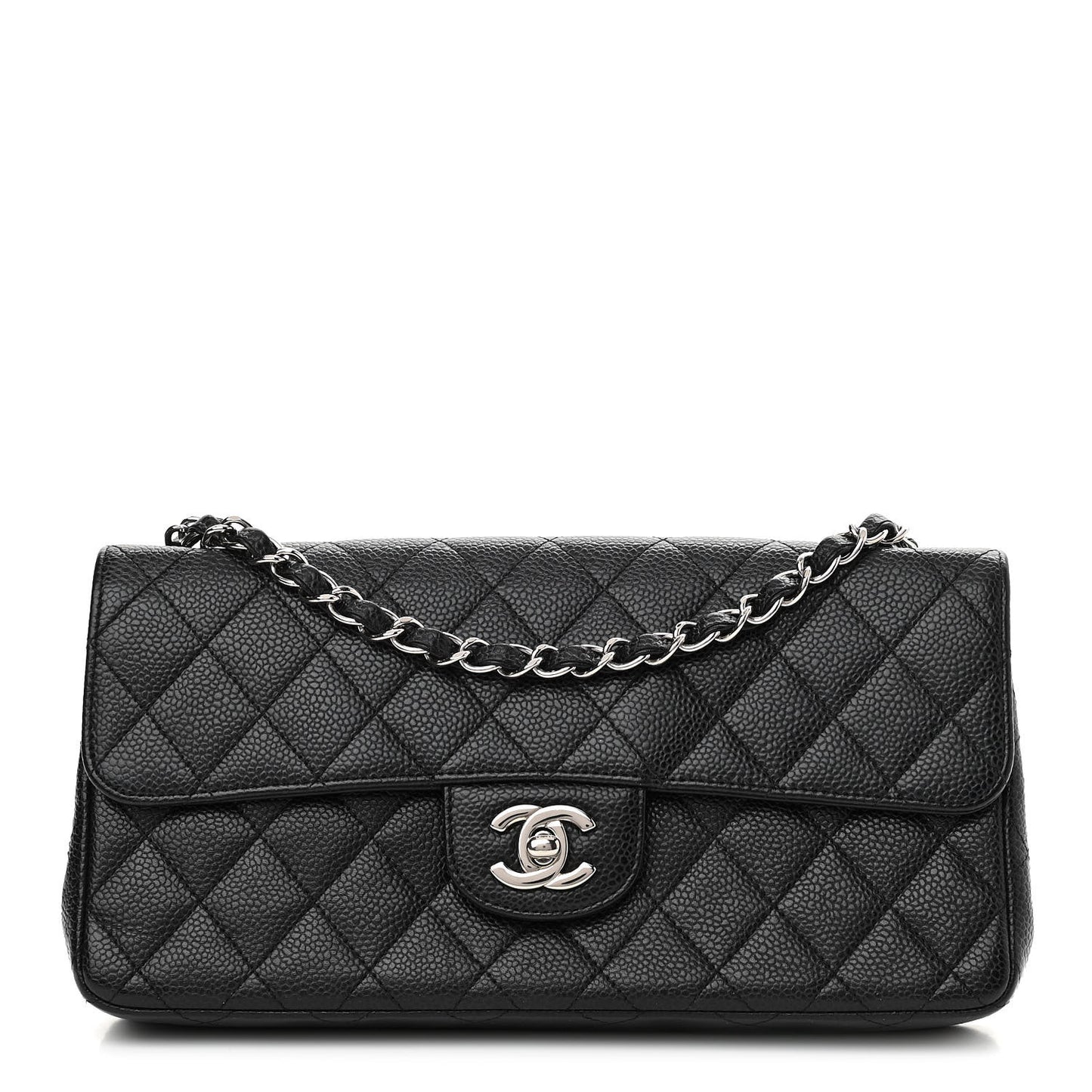 Caviar Quilted East West Flap Black