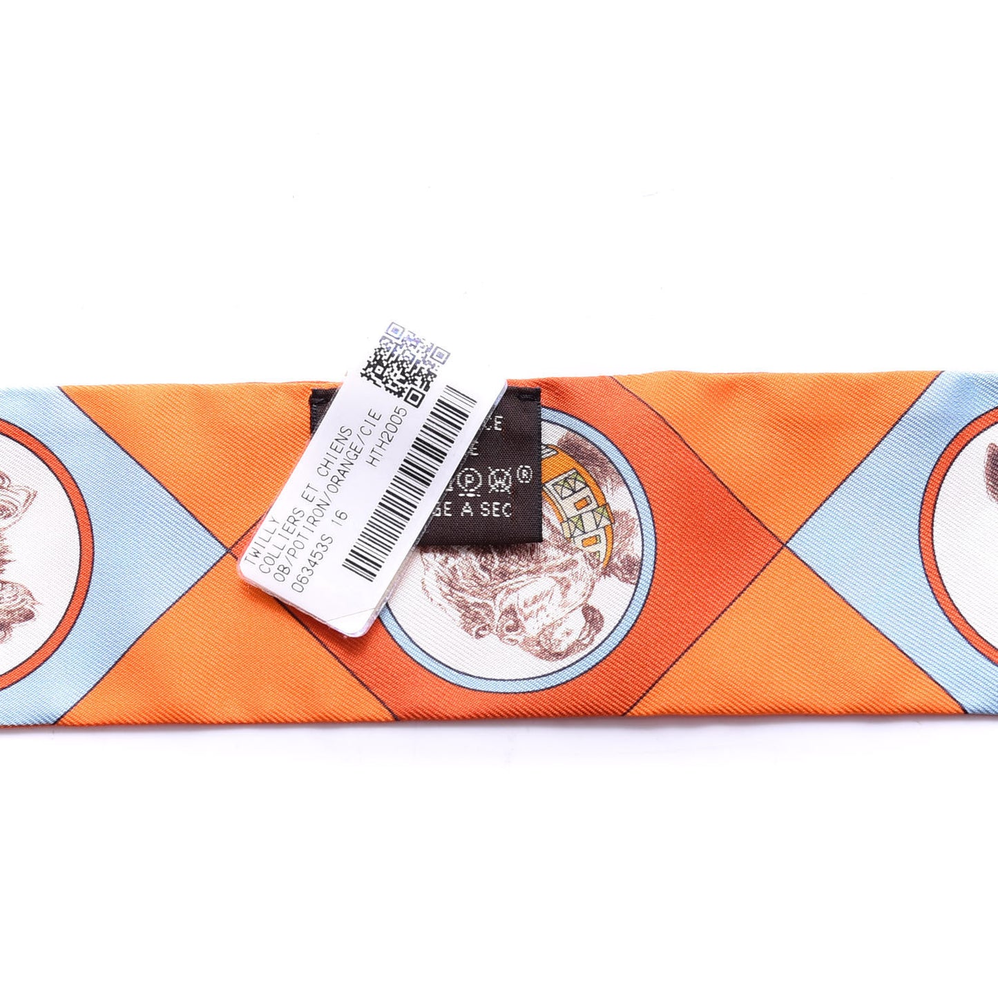 Silk Colliers Et Chiens Twilly Potiron Orange Ciel