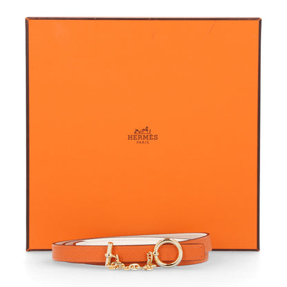 Hermes Epsom Swift Carrousel 13mm Belt 80 32 Nata Orange 6 of 6