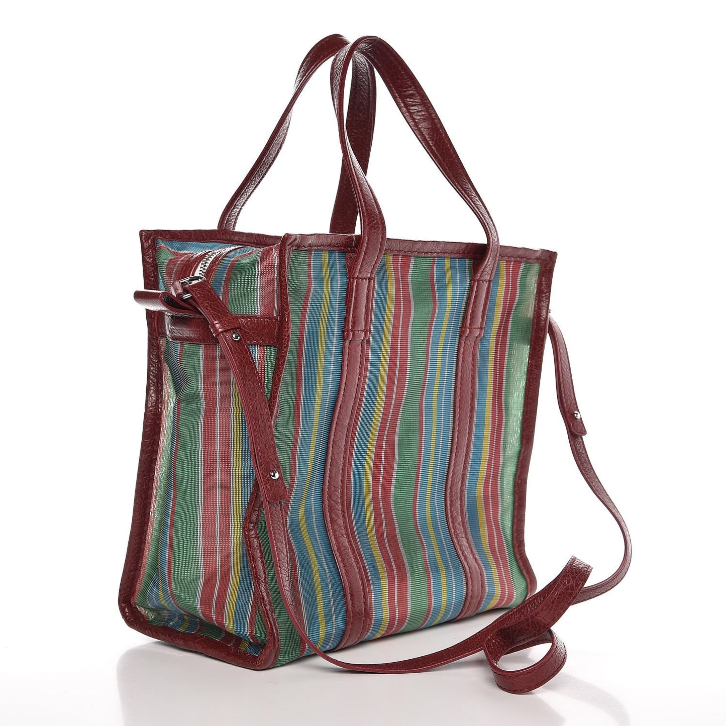 Mesh Agneau Arena S Bazar Shopper Tote Green Multicolor