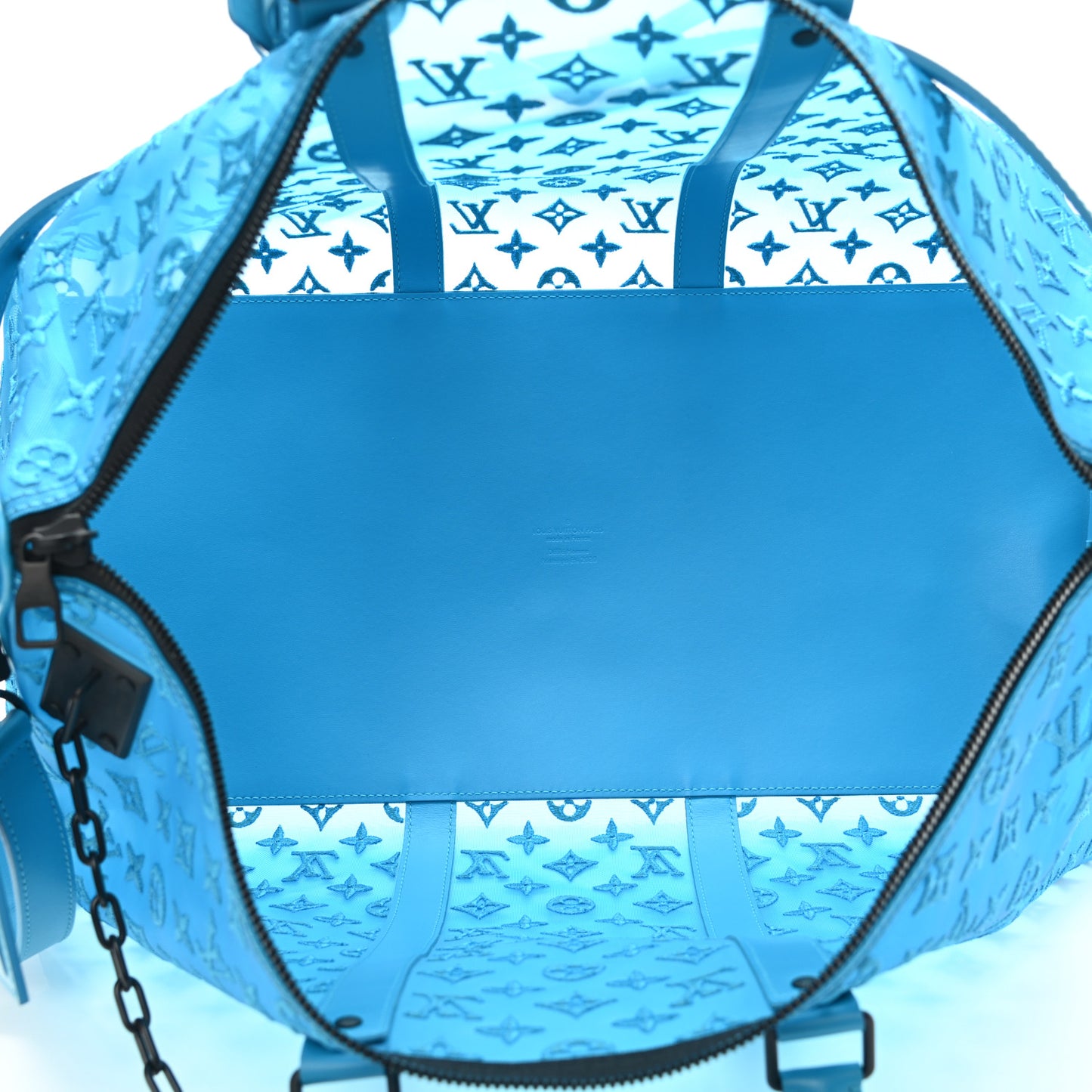 Monogram See Through Keepall Triangle Bandouliere 50 Turquoise