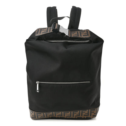 Fendi Nylon Vitello FF 1974 Embossed Cross Strap Backpack Black Maya 1 of 10