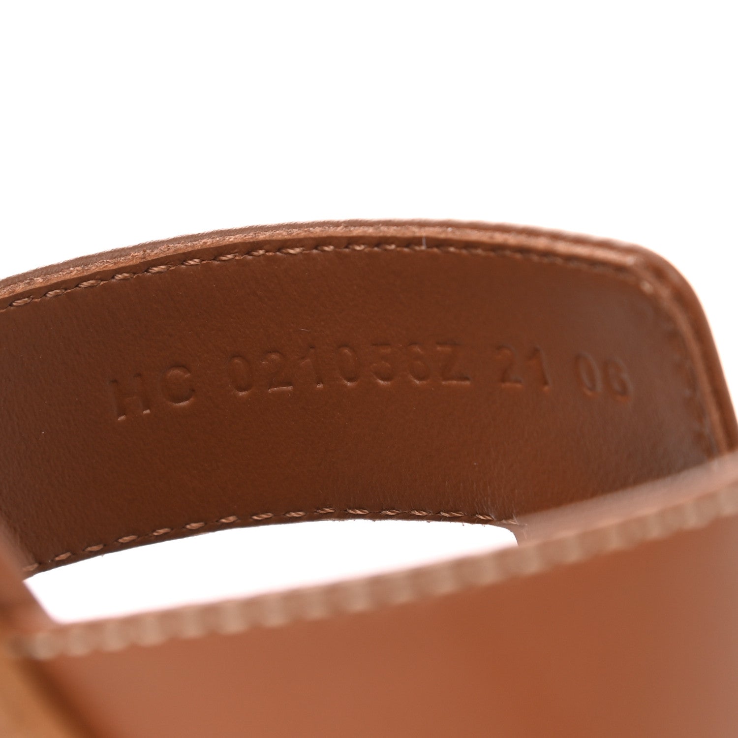 Hermes Box Calfskin Oran Sandals 36.5 Gold 8 of 9