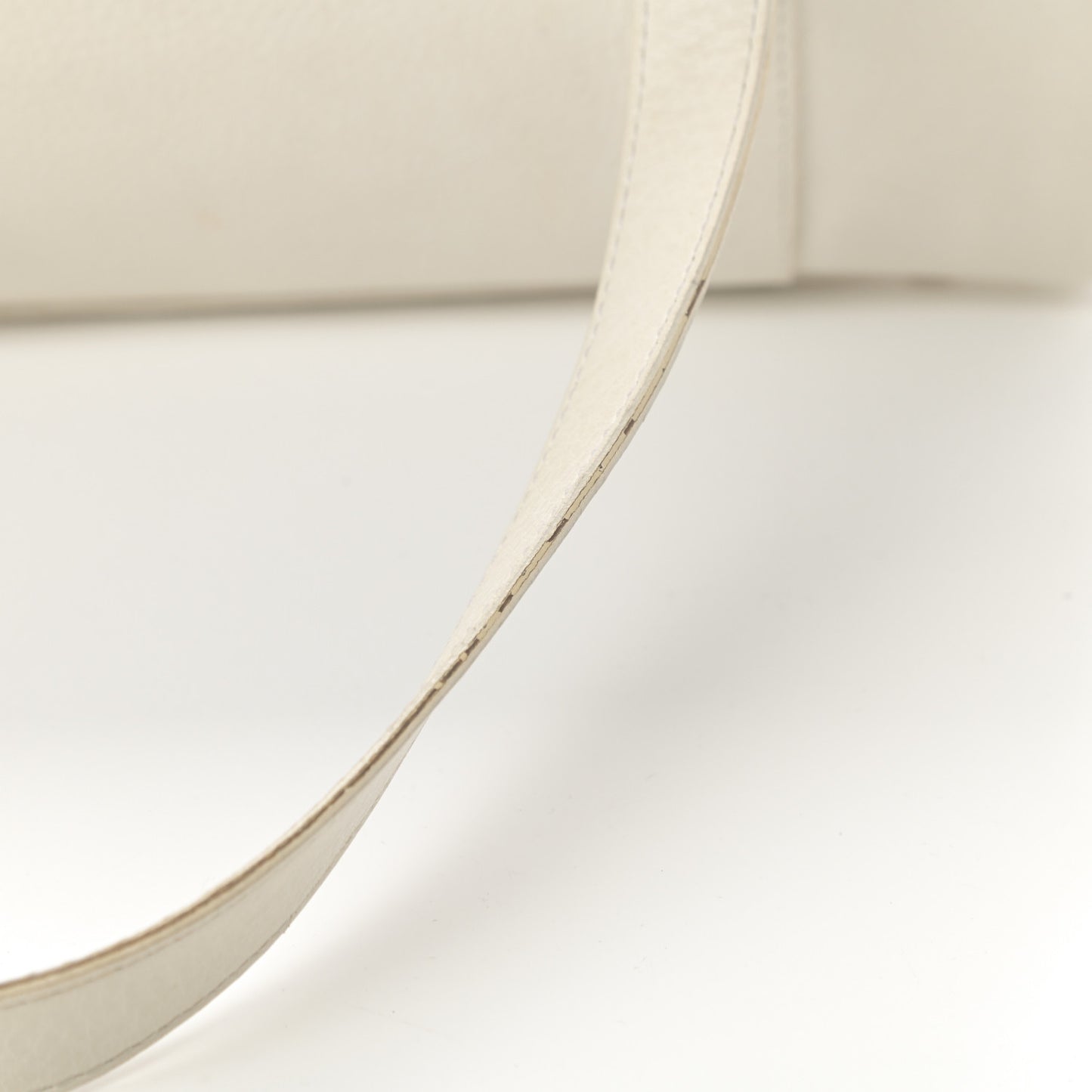 Calfskin Logo Charms Boston White