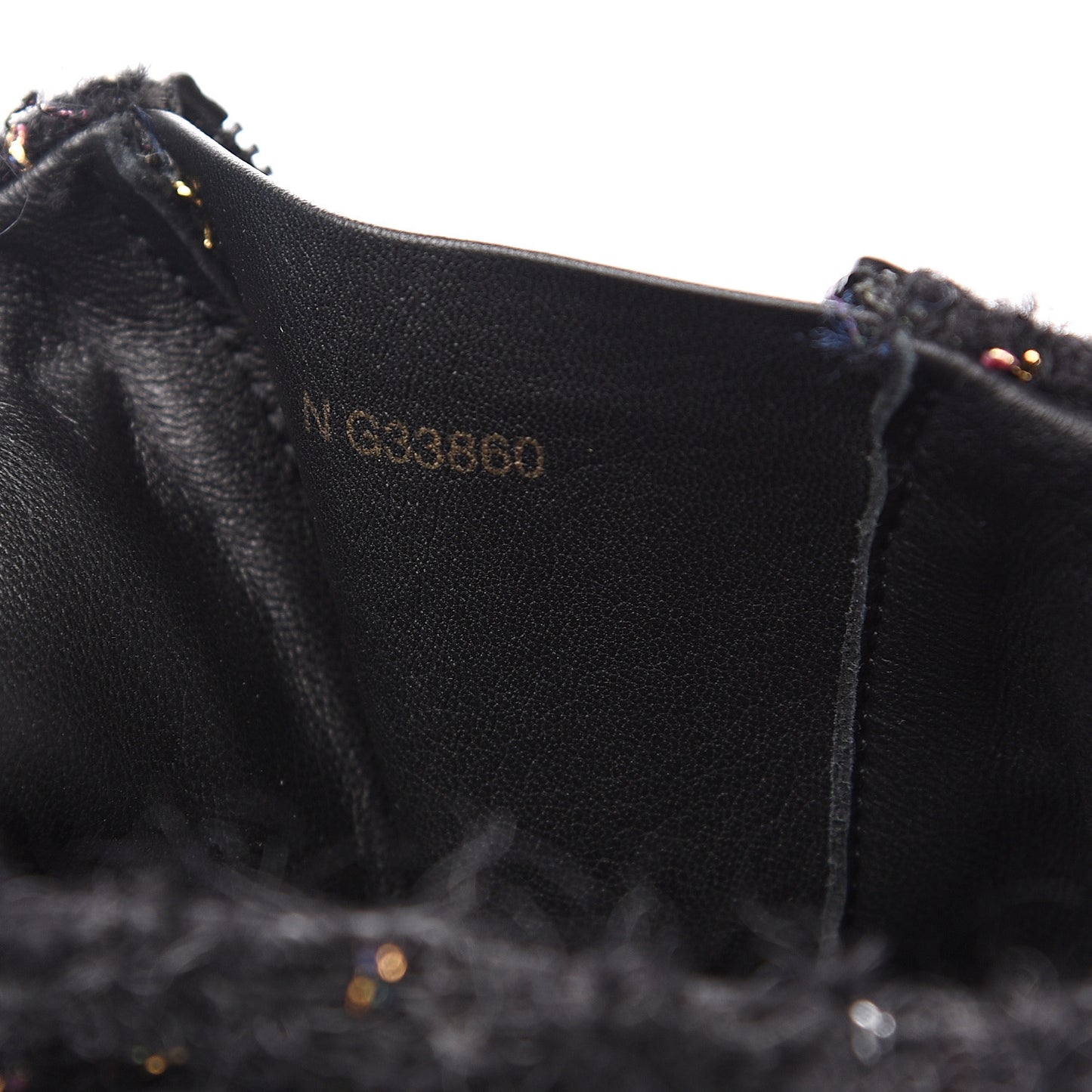 PVC Tweed High Boots 41 Black