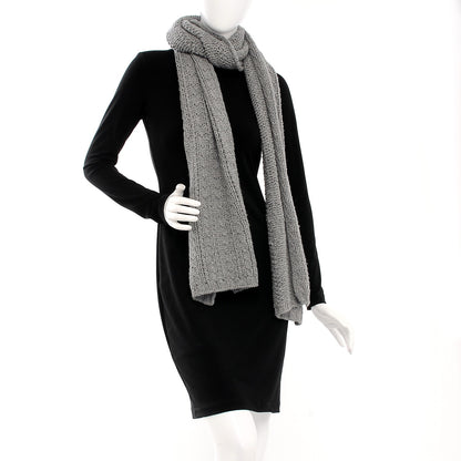 Chanel Cashmere Chain CC Scarf Grey 2 of 4
