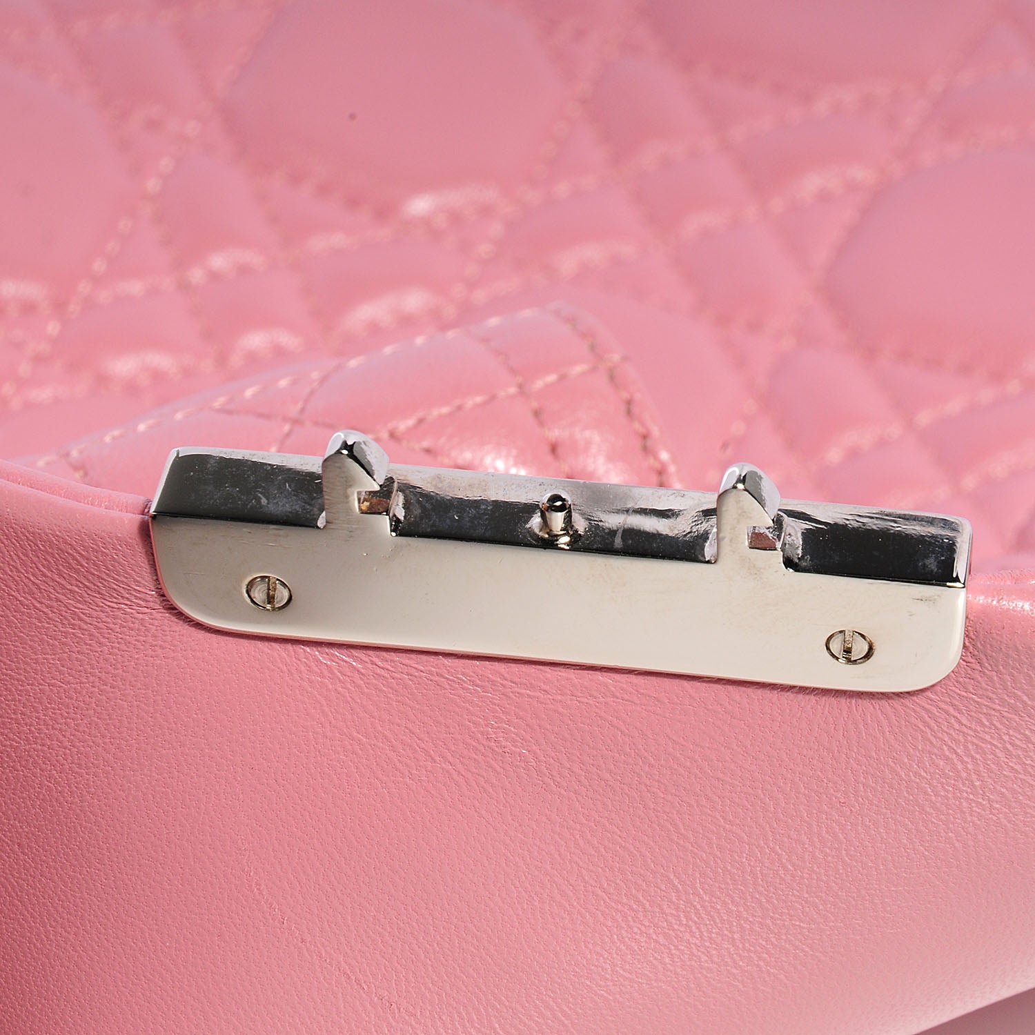Christian Dior Lambskin Cannage New Lock Pouch Magnolia 6 of 9