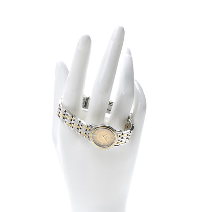 Omega Stainless Steel 18K Yellow Gold Diamond 22mm De Ville Quartz Watch Champagne 4370.16.00 2 of 8