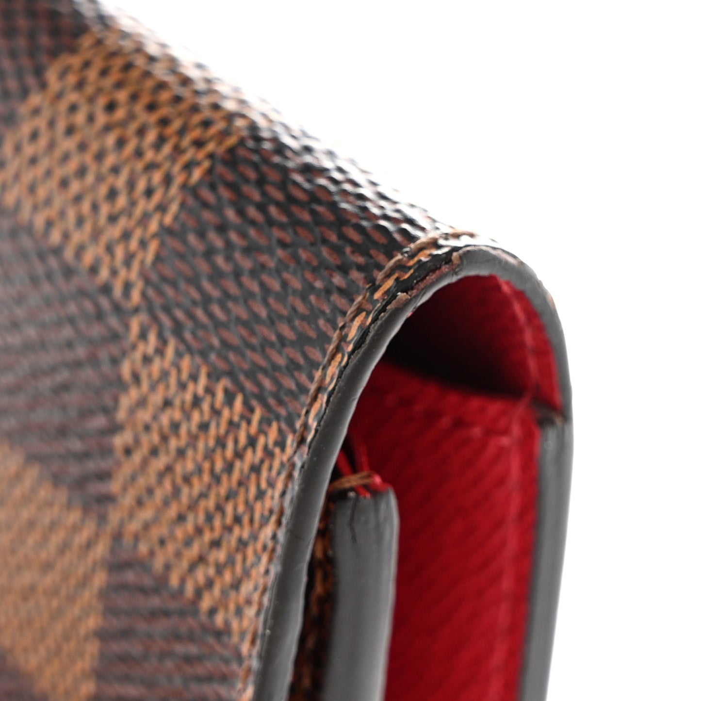 Damier Ebene Emilie Wallet Red