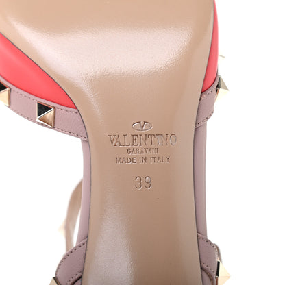 Valentino Garavani Nappa Rockstud Ankle Strap 65mm Pumps 39 Deep Coral Poudre 6 of 7