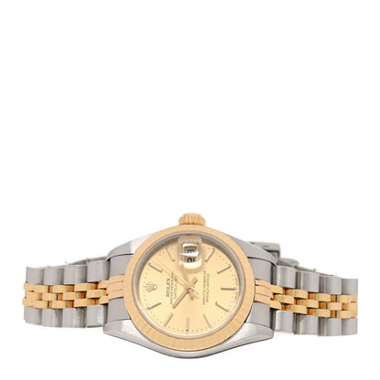 Rolex Stainless Steel 18K Yellow Gold 26mm Oyster Perpetual Datejust Watch Champagne 79173 2 of 4
