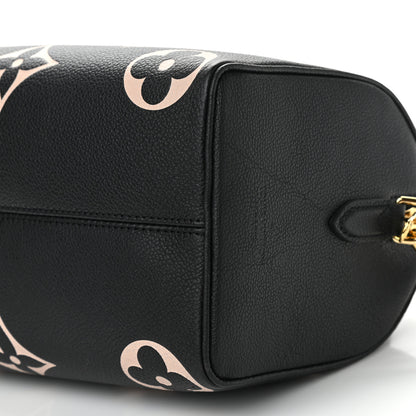 Louis Vuitton Empreinte Monogram Giant Speedy Bandouliere 25 Black Beige 9 of 9
