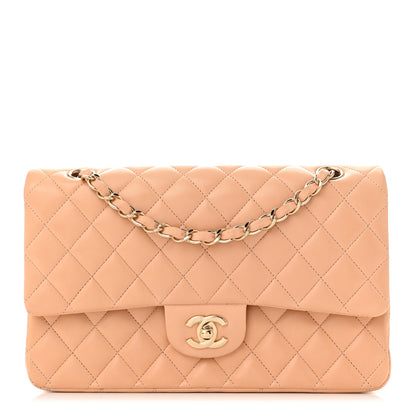Chanel Lambskin Quilted Medium Double Flap Beige 1 of 11
