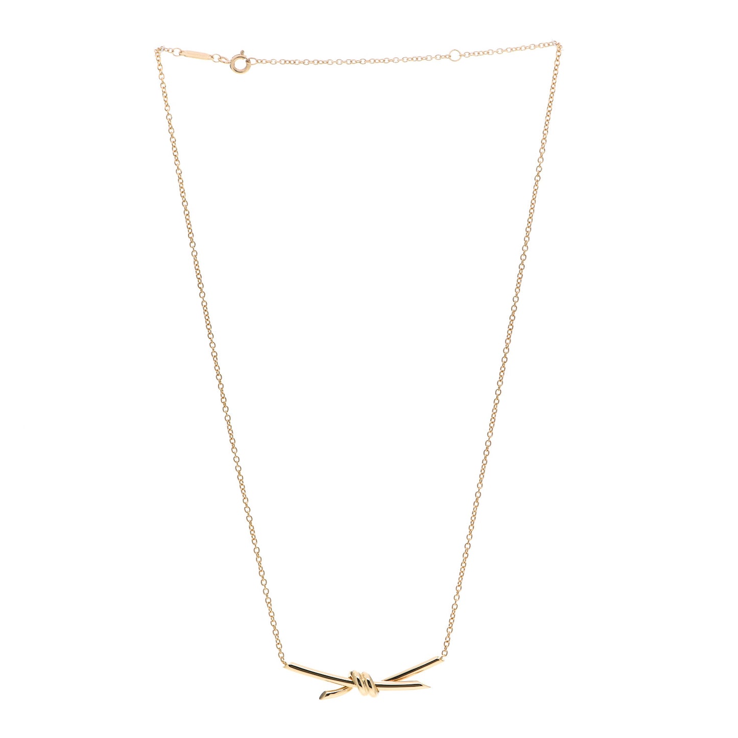 18K Yellow Gold Knot Necklace