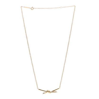 Tiffany 18K Yellow Gold Knot Necklace 3 of 5
