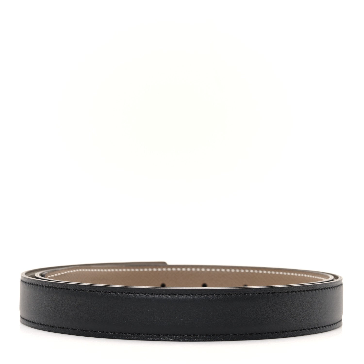 Hermes Swift Epsom 24mm Belt Strap 95 Black Etoupe 2 of 5